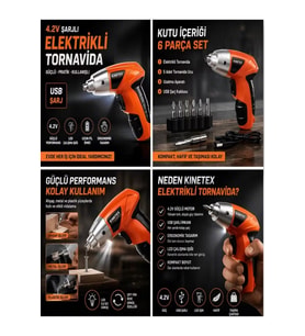 Elektrikli Tornavida Seti 4.2V