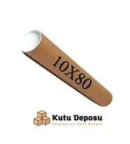 10x80 cm Kapaklı Silindir Postüp Rulo Gönderi Kutusu (5 ADET)