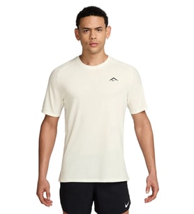 Nike Running Shirt Dri-FIT Trail Solar Chase Erkek Antrenman Koşu Tişört Beyaz