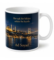 Marmara Şehir Işıkları Temalı Kupa Bardak Özel Tasarım Hediye