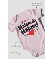 Halam Da Halam! Kısa Kollu Bebek Body %100 Pamuk