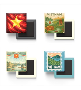 Buzdolap Magnetleri - Vietnam Hanoi - 4'lü Set Magneti