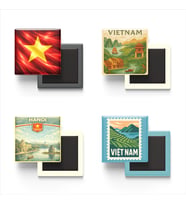 Buzdolap Magnetleri - Vietnam Hanoi - 4'lü Set Magneti