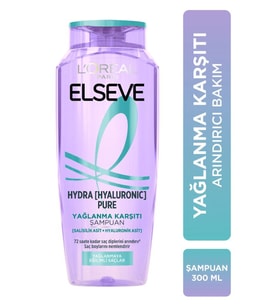 Elseve Hydra [Hyaluronic] Pure Salisilik Asit İçeren Yağlanma Karşıtı Arındırıcı Şampuan 300ml