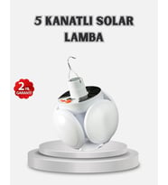 Northcity Güneş Enerjili ve USB Şarjlı LED Kamp Lambası – 5 Işık Modlu Katlanabilir Askılı Tasarım
