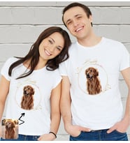BK Gift Kişiye Özel Evcil Hayvan Tasarımlı Beyaz Tişört-4, Sevgiliye Hediye, Arkadaşa Hediye, Trend T-Shirt