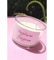 Hayallerimi Yaşıyorum, Yaşam Serisi Bardak Mum, Doğal Soya Mumu