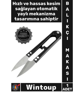 #Makas Paslanmaz Çelik Dayanıklı Profesyonel Keskin Uçlu Ergonomik Yaylı Balıkçı İp Kesme Makası