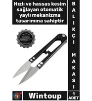 #Makas Paslanmaz Çelik Dayanıklı Profesyonel Keskin Uçlu Ergonomik Yaylı Balıkçı İp Kesme Makası
