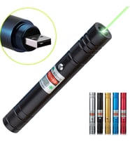 100MW Desen Başlıklı USB Şarjlı Yeşil Lazer Pointer