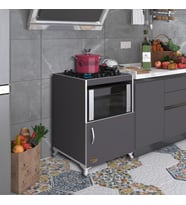 Kenzlife ocak dolabı doğangün gri 85*60*56 hazır mutfak ankastre gömme ocak için arkalıksız (Karışık)