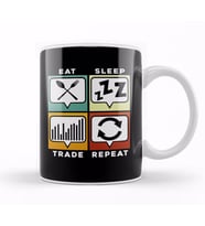 Eat Sleep Trade Repeat Funny Trading & Investing Kupa Bardak Porselen
