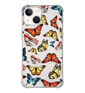 PrintiFy Apple iPhone 13 Uyumlu Water Color 2 Baskılı Şeffaf Köşe Korumalı Antişok Kılıf