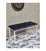 Beyaz Boyalı Diktörtgen 100 cm x 40 cm Oturak Puf - Bench - Makyaj Oturağı - Oturak Füme Renk 100 x 40 Boyut/Ebat (Çok Renkli)