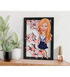 BK Gift Kişiye Özel Anneler Günü Karikatürlü 3D Ahşap Tablo, Anneye Hediye, Anneler Günü Hediyesi-6