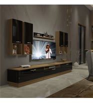 Decoraktiv Trendstyle 8DA Mdf Tv Ünitesi Tv Sehpası - Pera Siyah (Pera - Siyah)