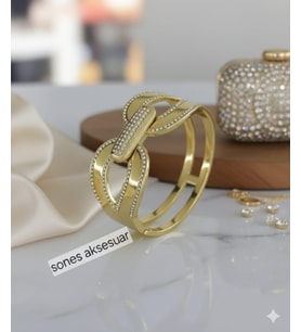 İhtişamlı Gold Çelik Kelepçe SNSc079-1