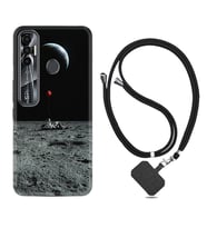 Tecno Spark 6 6 Go 8C 8 Pro 7 7 Pro Kılıf Boyun Askılı Silikon Astronoot Red Baloon 1608
