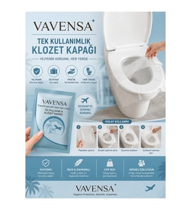 Hijyenik Tek Kullanımlık Klozet Kapağı Kılıfı Seyahat Tipi WC Örtüsü 25 ade