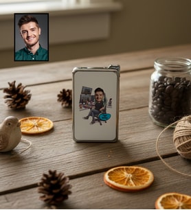 Kişiye Özel Karikatürlü Gamer Arkadaşa Hediye Çakmak Doğum Günü Hediyesi