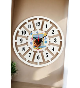 Doğum Günü Hediyesi Fotoğraflı Duvar Saati 40cm (Beyaz)