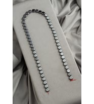 Hematit Doğal Taş Parlak Füme Daire Kesim 8x2mm Dizi