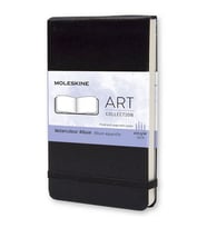Moleskine Sert Kapak Suluboya Defteri Siyah (13x21)