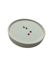 Silindir Model Süet Kumaş 20/20 cm Batırmalı Krem Küpe-Piercing Tablası