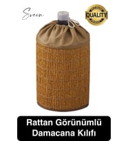 Dekoratif Özel Üretim Rattan Görünüm Su Damacana Kılıfı Mutfak Düzenleyici Katlanabilir Gizleme