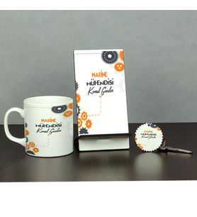 Makine Mühendisi Üçlü Set (Kupa + Telefon Standı + Anahtarlık) 006