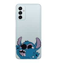 Samsung Galaxy M23 Uyumlu Stitch Desenli Şeffaf Telefon Kılıfı