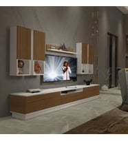 Decoraktiv Trendstyle 8DAS Slm Tv Ünitesi Tv Sehpası - Beyaz Ceviz (Beyaz - Ceviz)