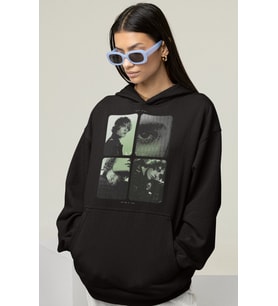 Tasarım Justin Bieber Baskılı Unisex Oversize Şarkıcı Hoodie