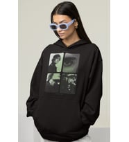 Tasarım Justin Bieber Baskılı Unisex Oversize Şarkıcı Hoodie
