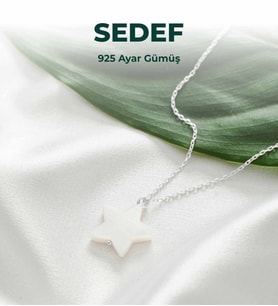 Luxtone Sertifikalı Sedef Yıldız 925 Ayar Gümüş Kolye Kadın Takı LX0850KL