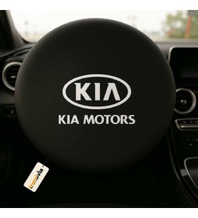 Kia Marka Araba Direksiyon Kılıfı Siyah  Direksiyon Koruyucu Penye Kumaş Kaplama