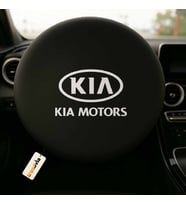 Kia Marka Araba Direksiyon Kılıfı Siyah  Direksiyon Koruyucu Penye Kumaş Kaplama
