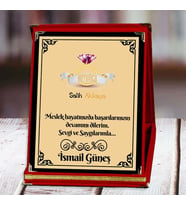 Kuyumcu Baskılı Plaket (1. Tasarım)  Kişiye Özel (Kırmızı)