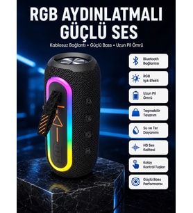 Bluetooth Hoparlör Usb Şarjlı Uzun Pil Ömrü Android Ve İos Uyumlu Renkli