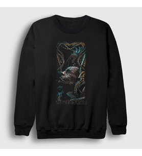 Presmono Unisex Siyah Spine Meshuggah Sweatshirt 164900tt