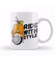 Vespa Lovers Ride With Style Kupa Bardak Porselen