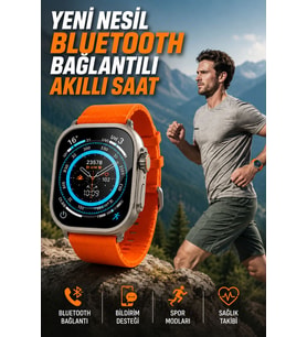 Akıllı Saat Uyku ve Spor Takibi Yeni Nesil Bluetooth Bağlantılı Amoled Ekran