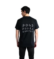 Erkek Grafik Baskılı Kısa Kollu Tişört Köpek Kitap Kahve Sevgililerine Günlük Rahat Kesim Modern
