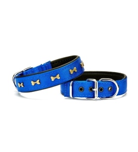 Kemik Metal Süslü Köpek Tasması 3*55 cm Medium Mi