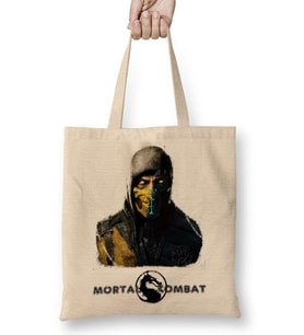 Mortal Kombat Scorpion and Sub Zero Bez Çanta Uzun Saplı