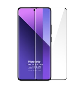 Microsonic Xiaomi Redmi Note 13 Pro Plus 5G Tam Kaplayan Nano Cam Ekran Koruyucu Siyah