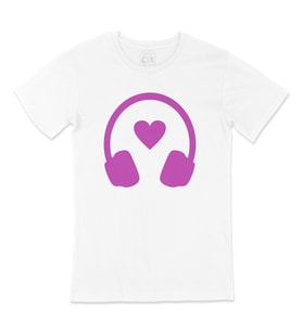 Pembe Müzik Aşkı Tişört