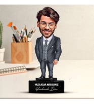 Kişiye Özel Takım Elbiseli Erkek Karikatürlü Biblo