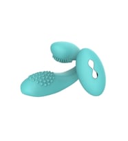 Kablosuz Kumandalı Tırtıklı Klitoris ve G-Spot Uyarıcı 2 in 1 Çift C Vibratör