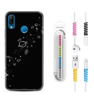 Huawei P20 Lite Mate 10 20 Lite Pro P40 Lite KılıfKablo Koruma Spiral Silikon Planet 1620